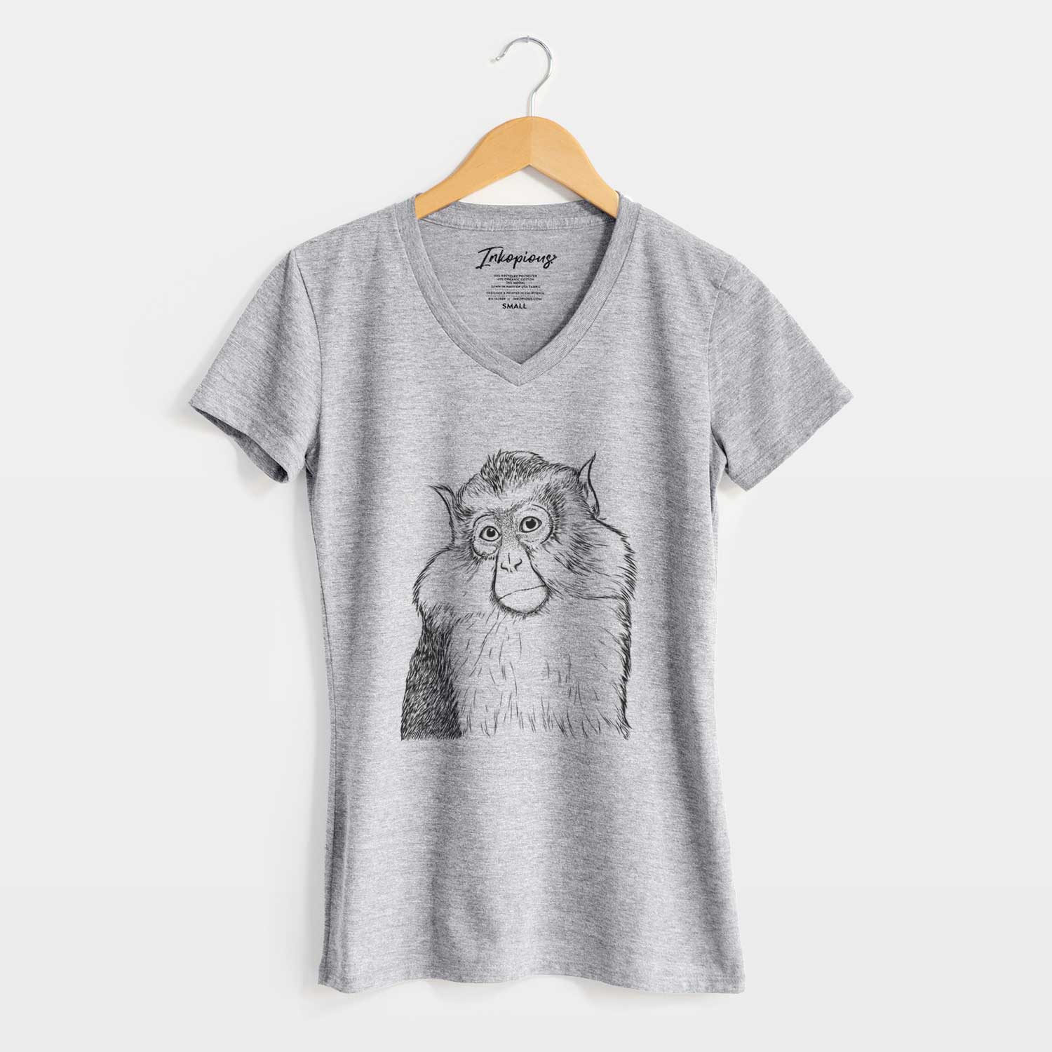 Bare Matata the Mona Monkey - Women's V-neck Shirt