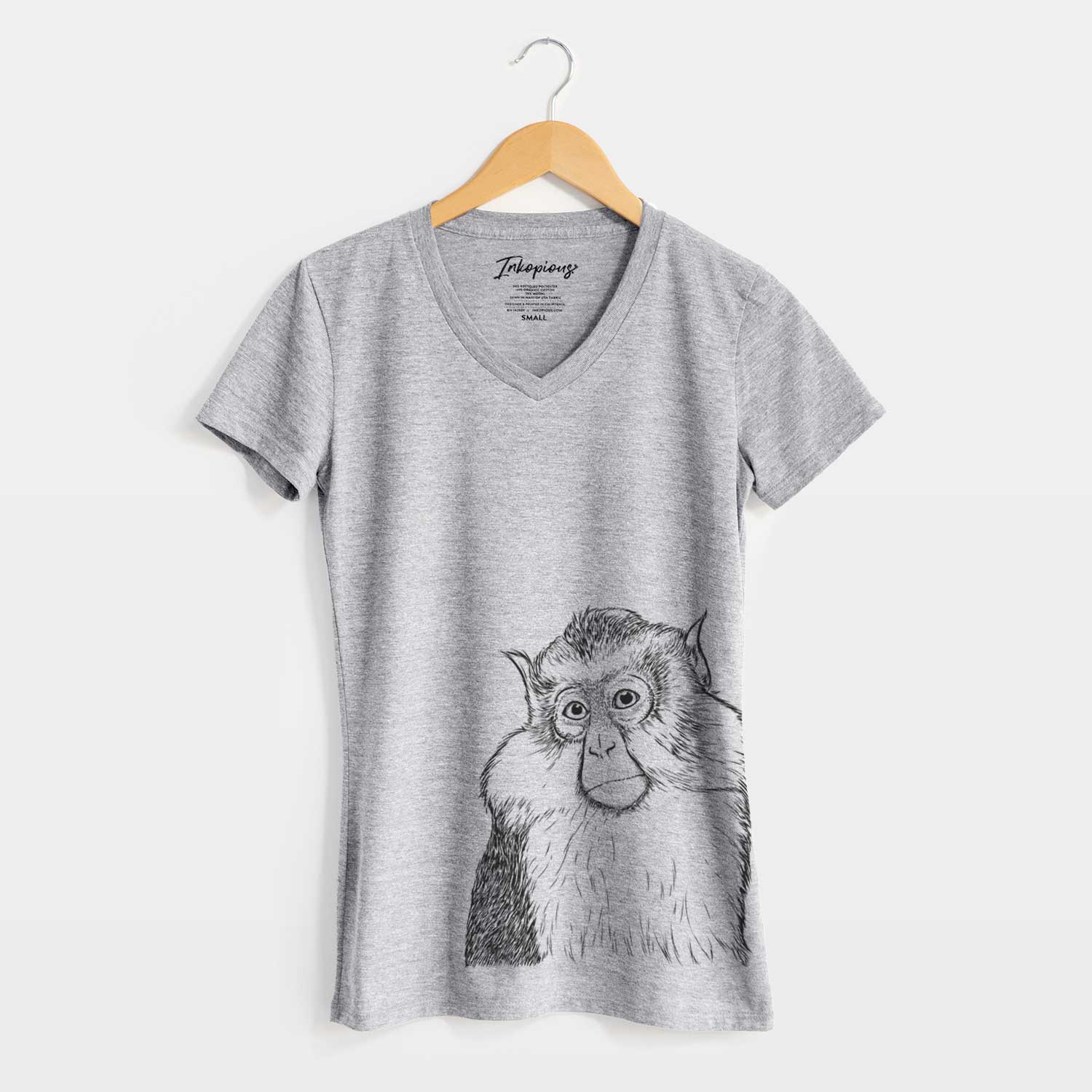 Bare Matata the Mona Monkey - Women's V-neck Shirt