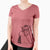 Bare Matata the Mona Monkey - Women's V-neck Shirt