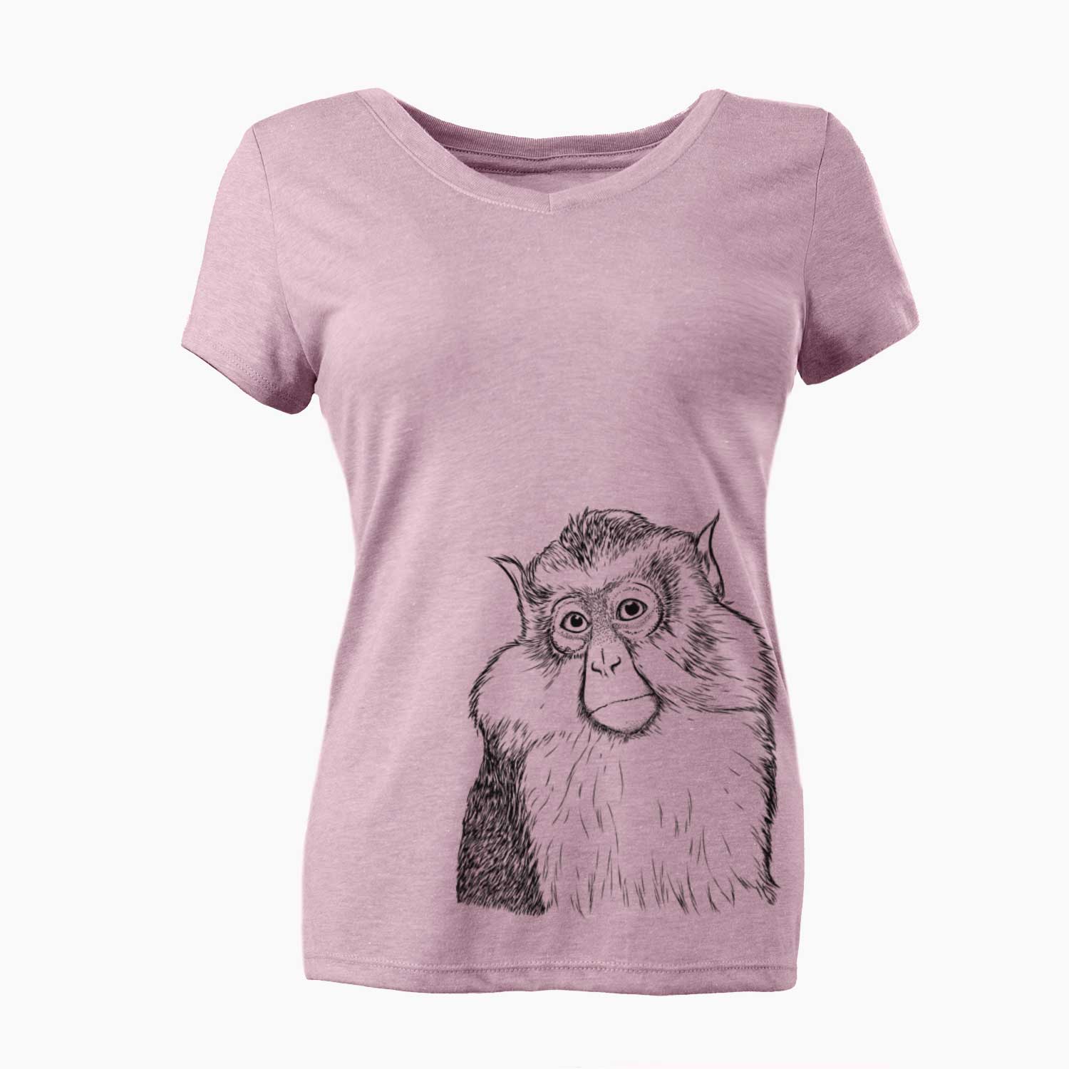 Bare Matata the Mona Monkey - Women's V-neck Shirt