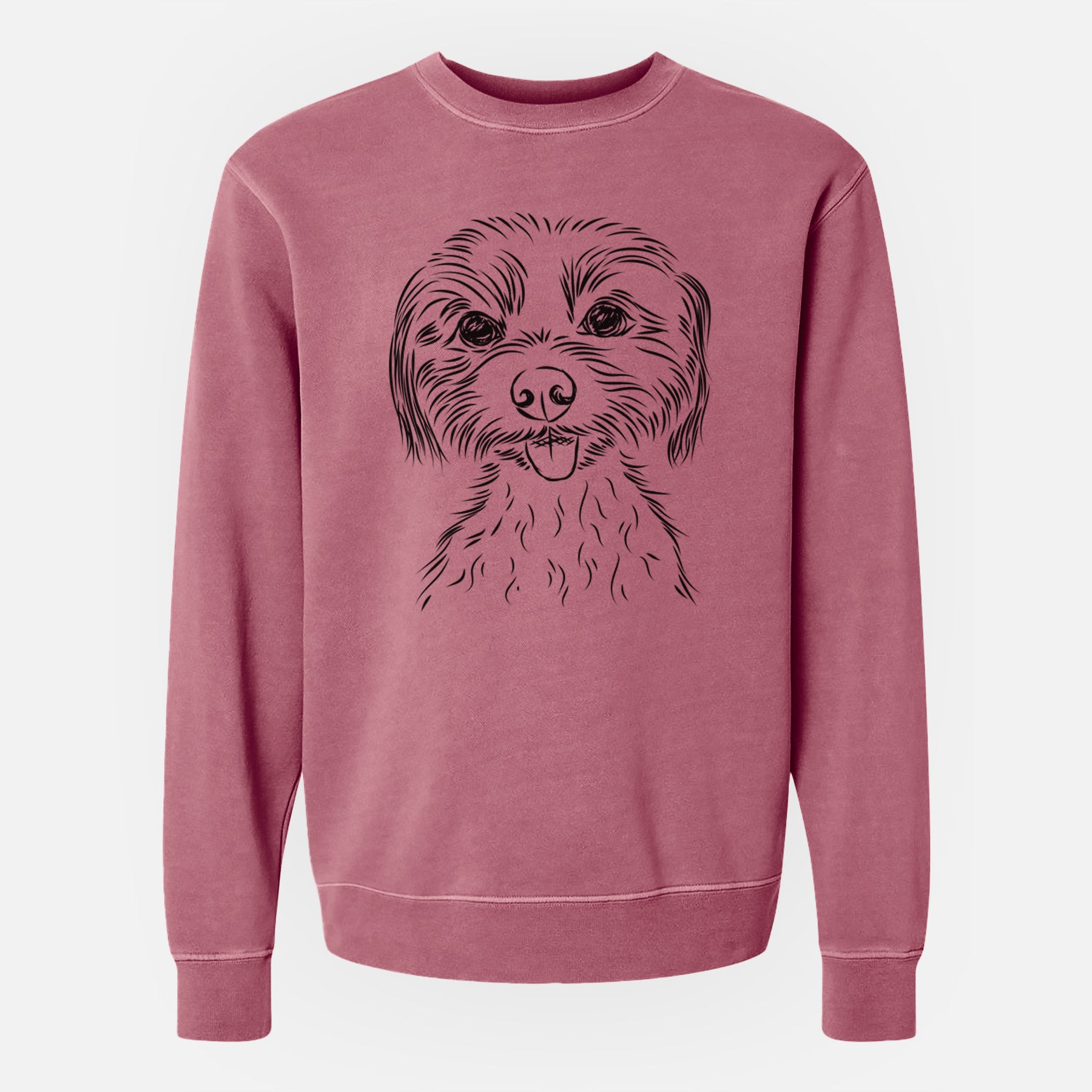 Bare Mater the Yorkshire Terrier - Unisex Pigment Dyed Crew Sweatshirt