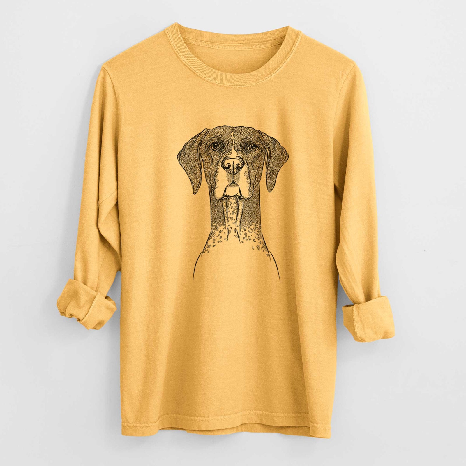 Bare Mattis the German Shorthaired Pointer - Heavyweight 100% Cotton Long Sleeve