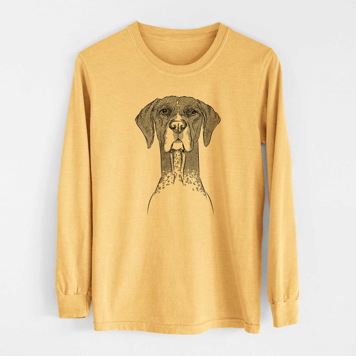 Bare Mattis the German Shorthaired Pointer - Heavyweight 100% Cotton Long Sleeve