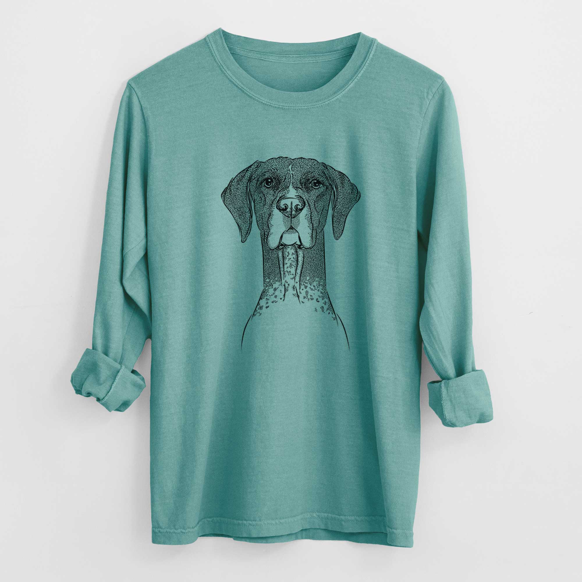 Bare Mattis the German Shorthaired Pointer - Heavyweight 100% Cotton Long Sleeve
