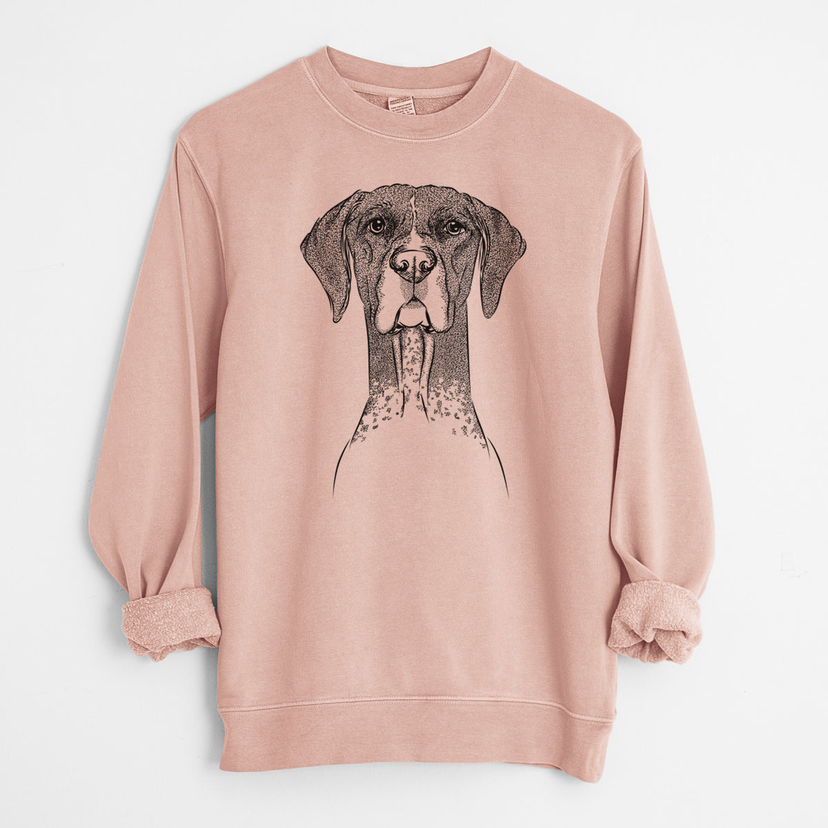Bare Mattis the German Shorthaired Pointer - Unisex Pigment Dyed Crew Sweatshirt