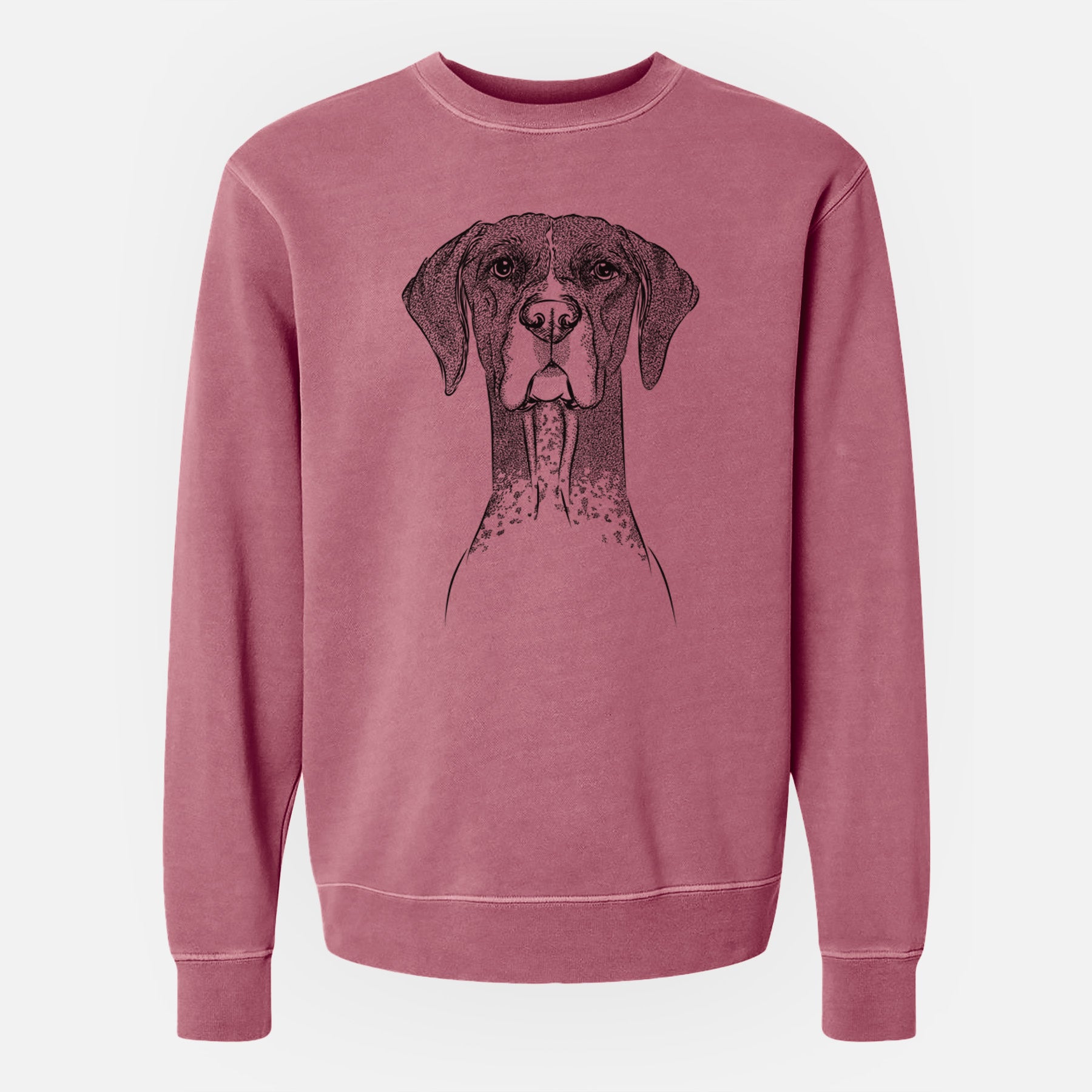Bare Mattis the German Shorthaired Pointer - Unisex Pigment Dyed Crew Sweatshirt