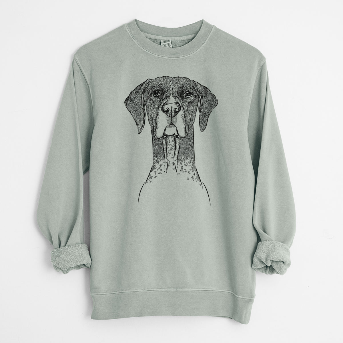 Bare Mattis the German Shorthaired Pointer - Unisex Pigment Dyed Crew Sweatshirt