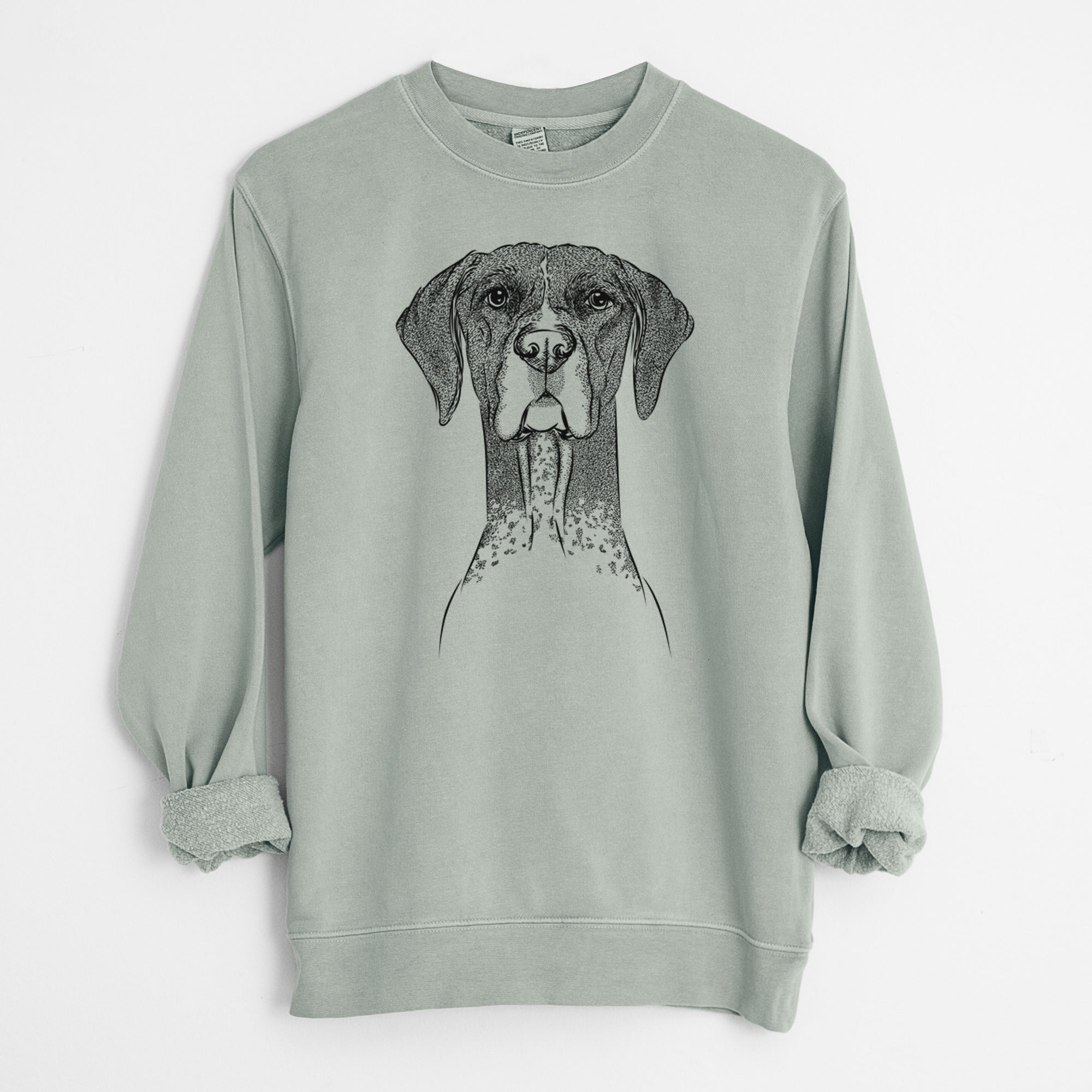 Bare Mattis the German Shorthaired Pointer - Unisex Pigment Dyed Crew Sweatshirt