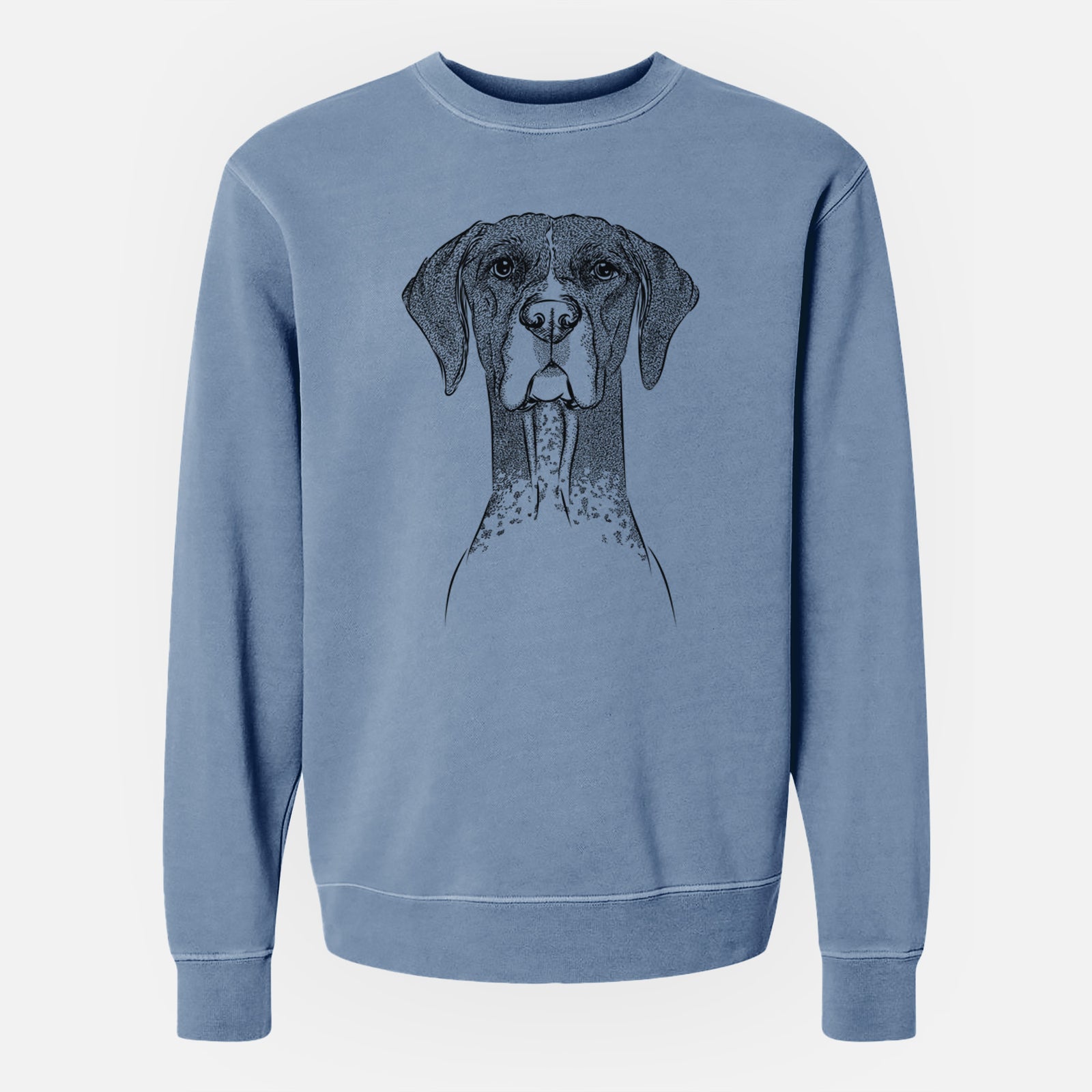 Bare Mattis the German Shorthaired Pointer - Unisex Pigment Dyed Crew Sweatshirt