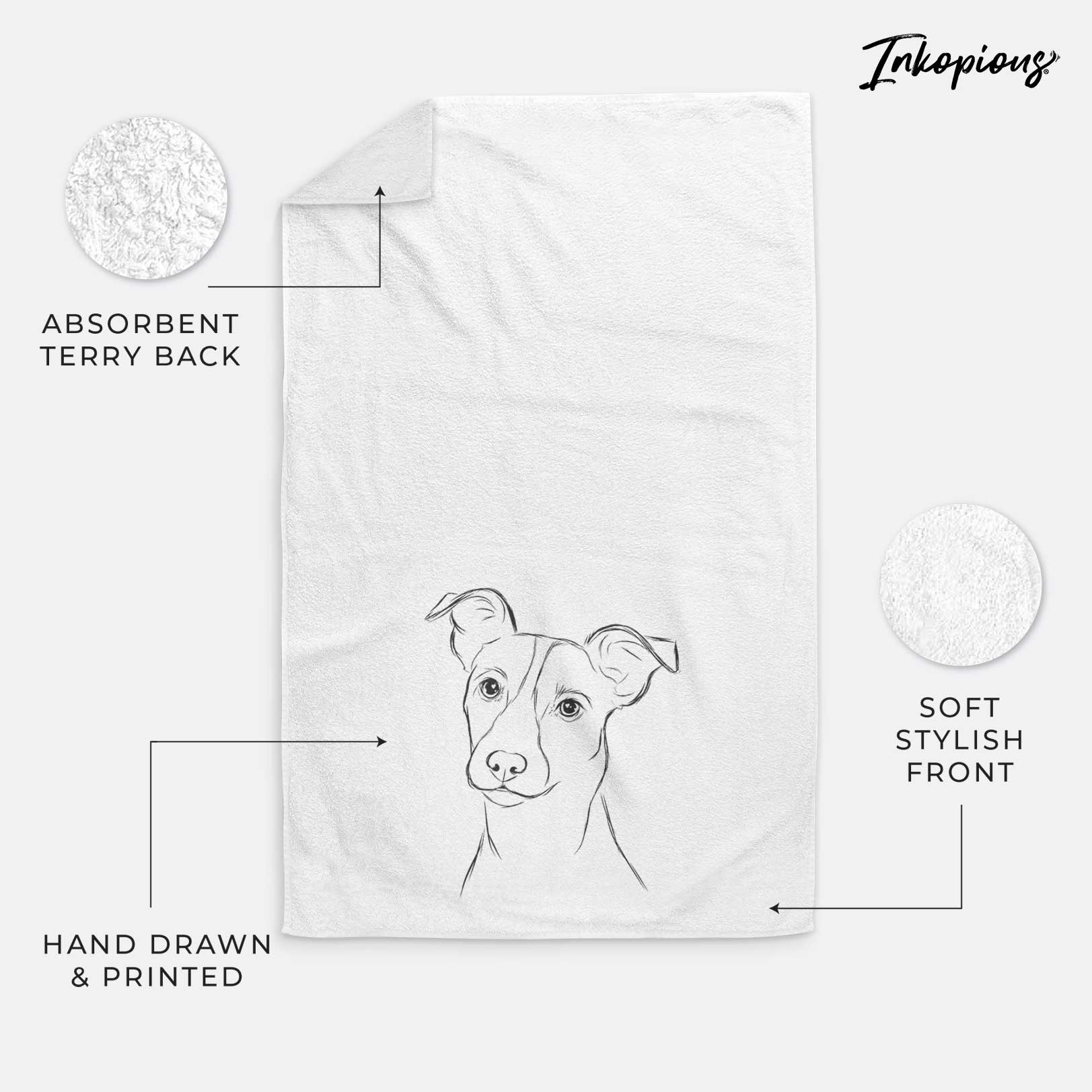 Max the Jack Russell Terrier Decorative Hand Towel