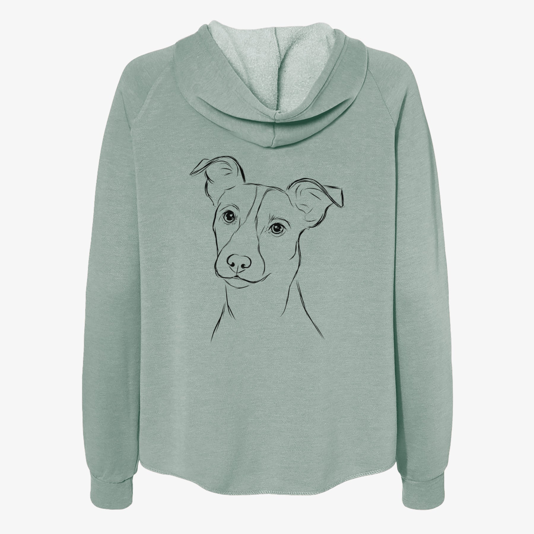 Max the Jack Russell Terrier - Women's Cali Wave Zip-Up Sweatshirt