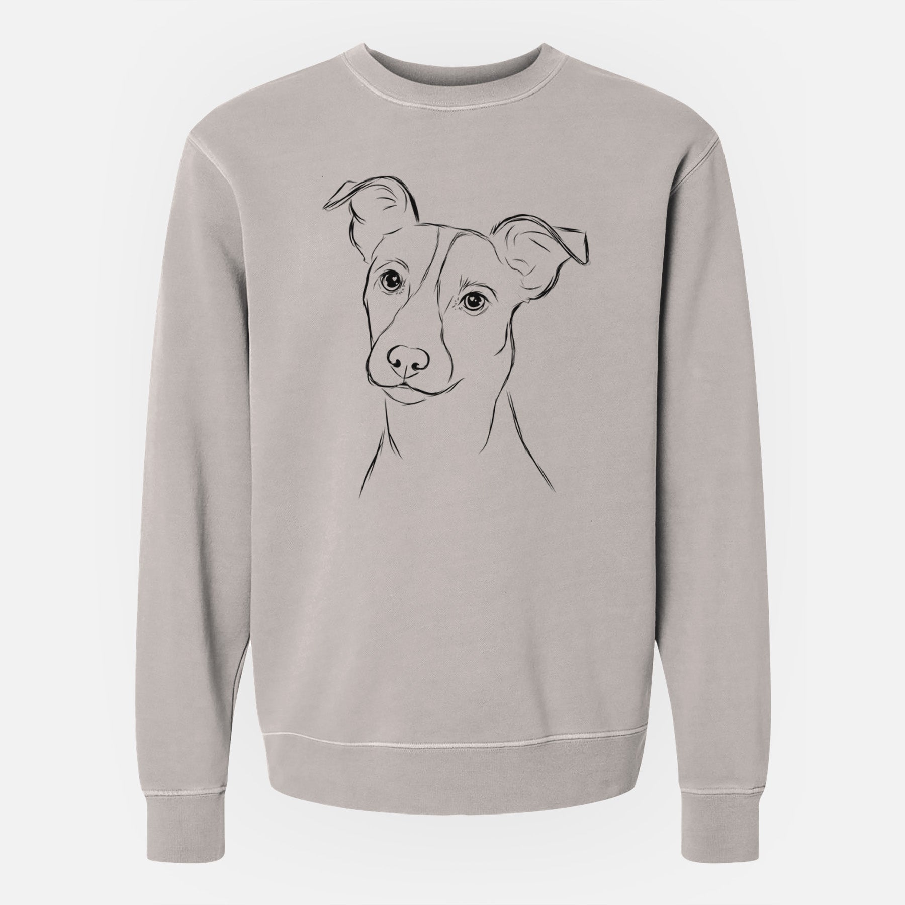 Bare Max the Jack Russell Terrier - Unisex Pigment Dyed Crew Sweatshirt