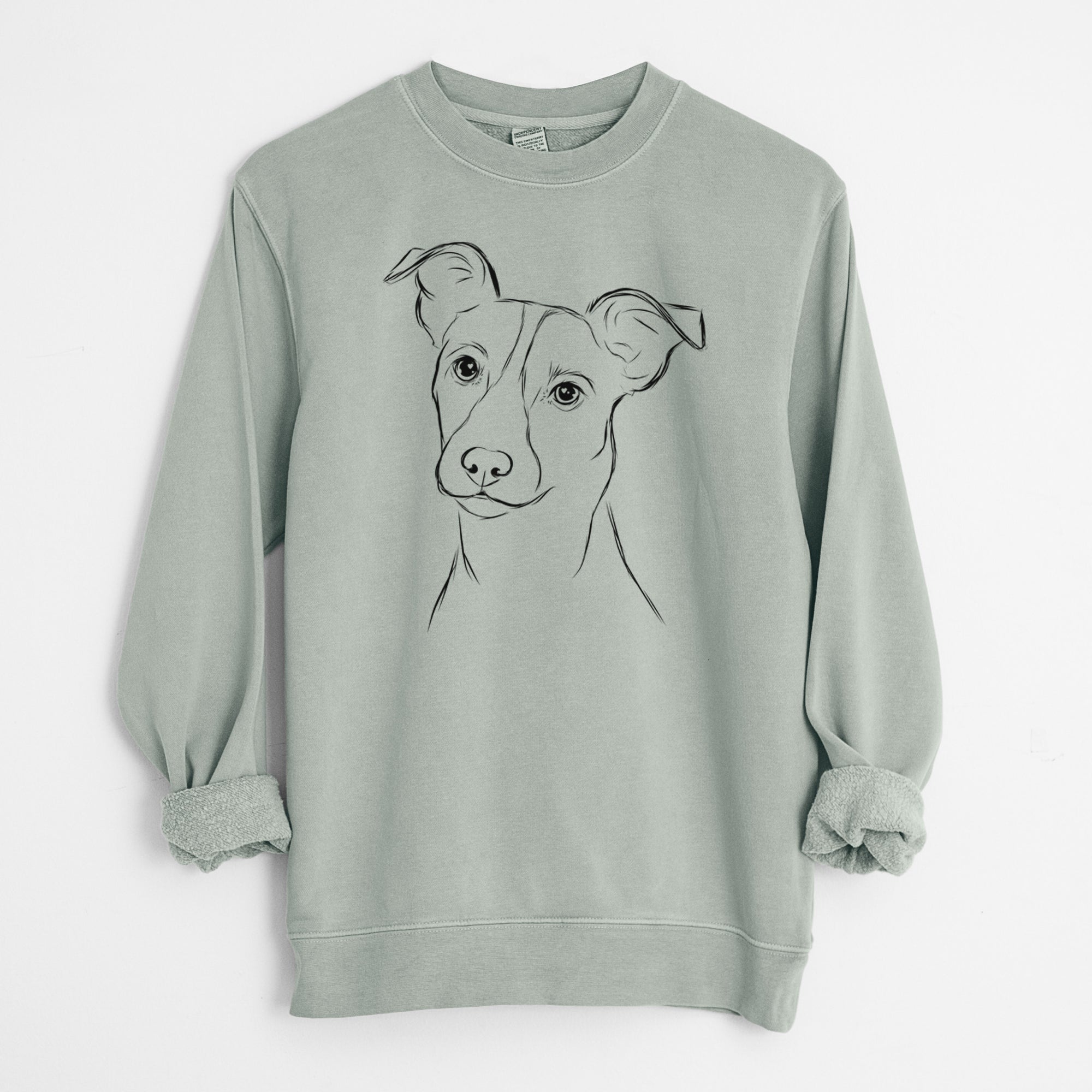 Bare Max the Jack Russell Terrier - Unisex Pigment Dyed Crew Sweatshirt