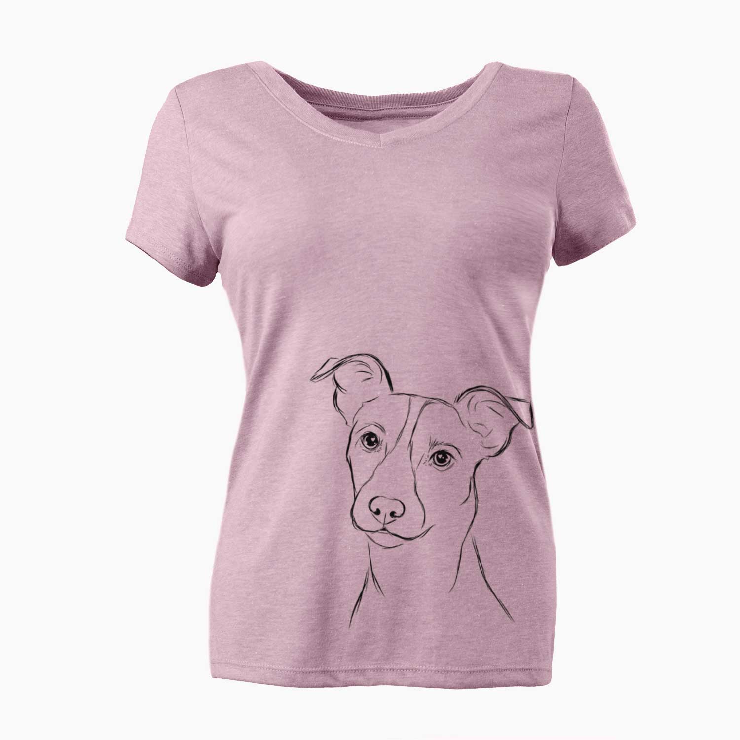 Bare Max the Jack Russell Terrier - Women's V-neck Shirt