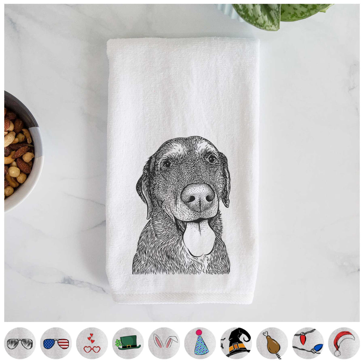 Max the Labrador Retriever Decorative Hand Towel