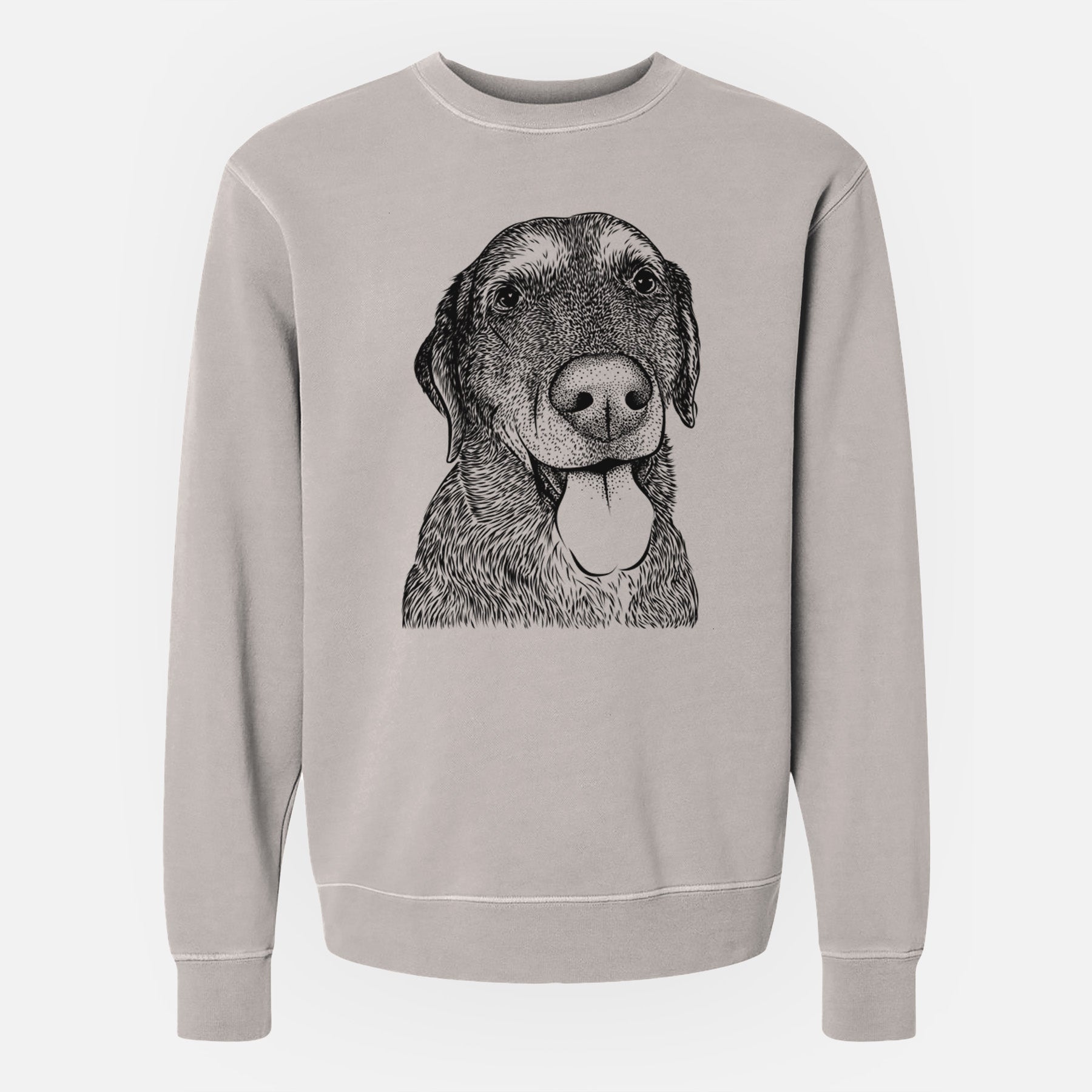 Bare Max the Labrador Retriever - Unisex Pigment Dyed Crew Sweatshirt