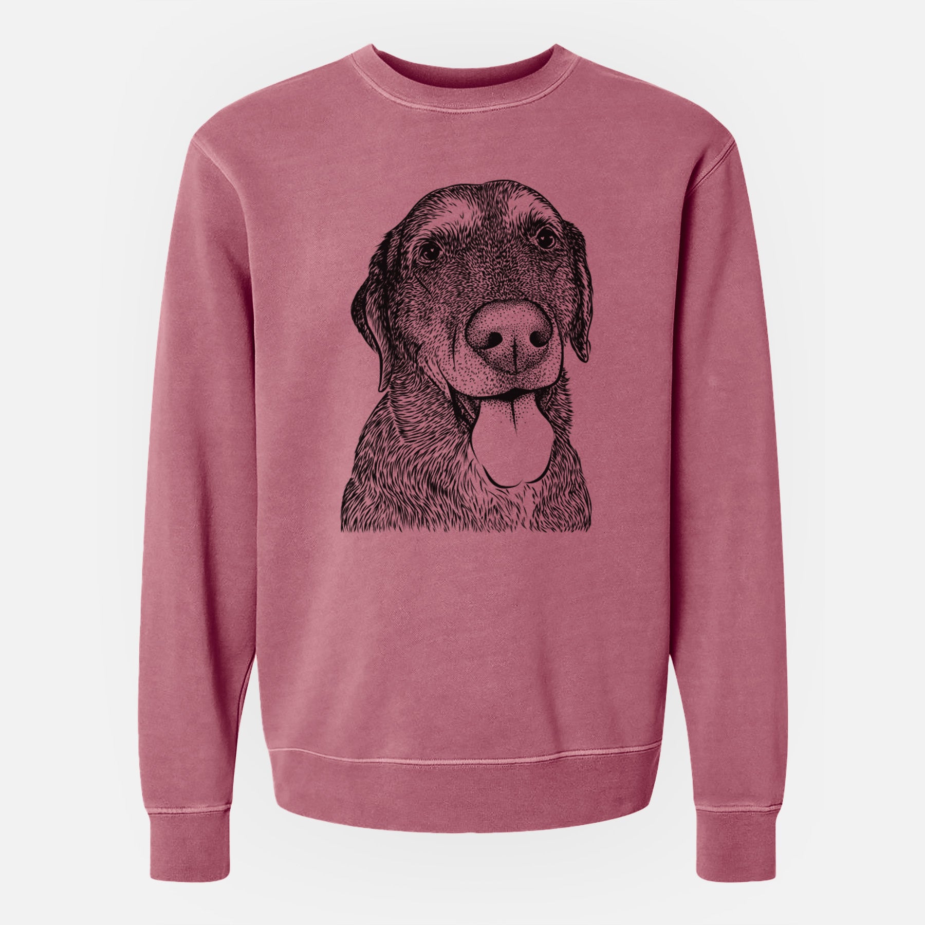 Bare Max the Labrador Retriever - Unisex Pigment Dyed Crew Sweatshirt