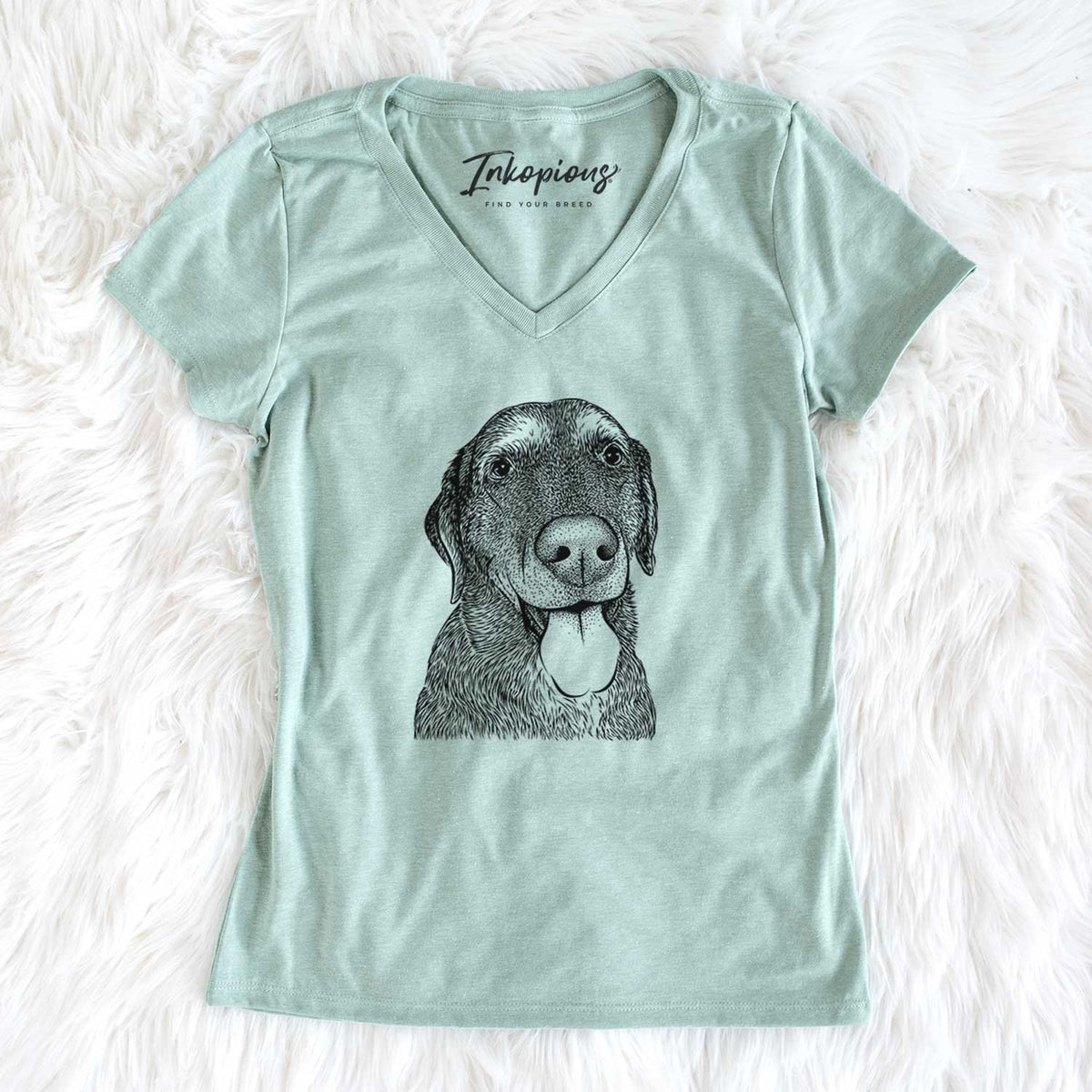Bare Max the Labrador Retriever - Women&#39;s V-neck Shirt