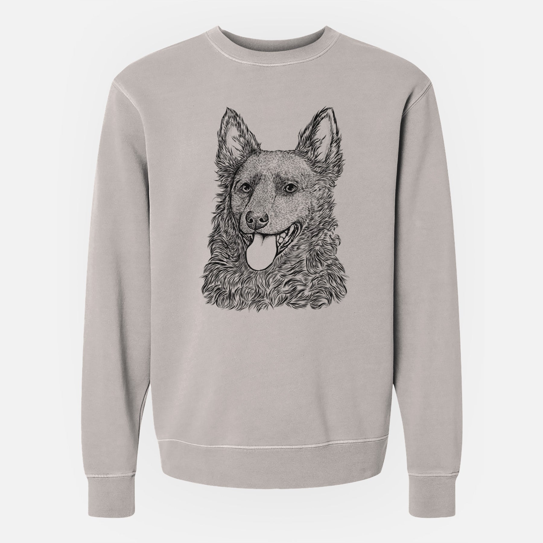 Bare Maximo the Mudi - Unisex Pigment Dyed Crew Sweatshirt