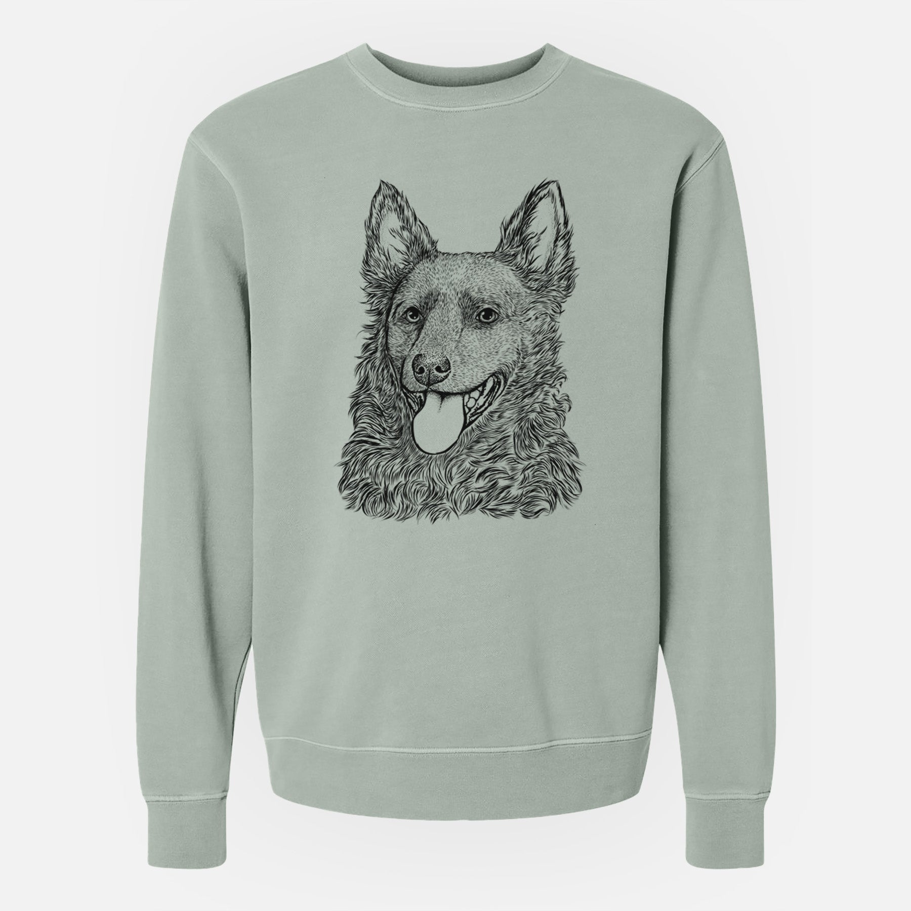 Bare Maximo the Mudi - Unisex Pigment Dyed Crew Sweatshirt