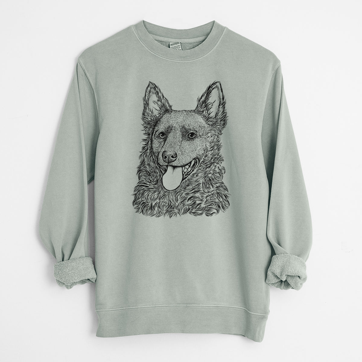 Bare Maximo the Mudi - Unisex Pigment Dyed Crew Sweatshirt