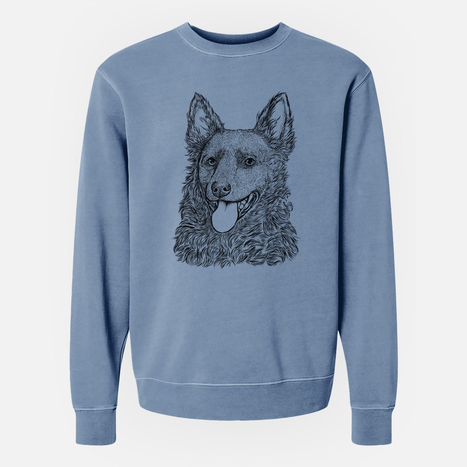 Bare Maximo the Mudi - Unisex Pigment Dyed Crew Sweatshirt