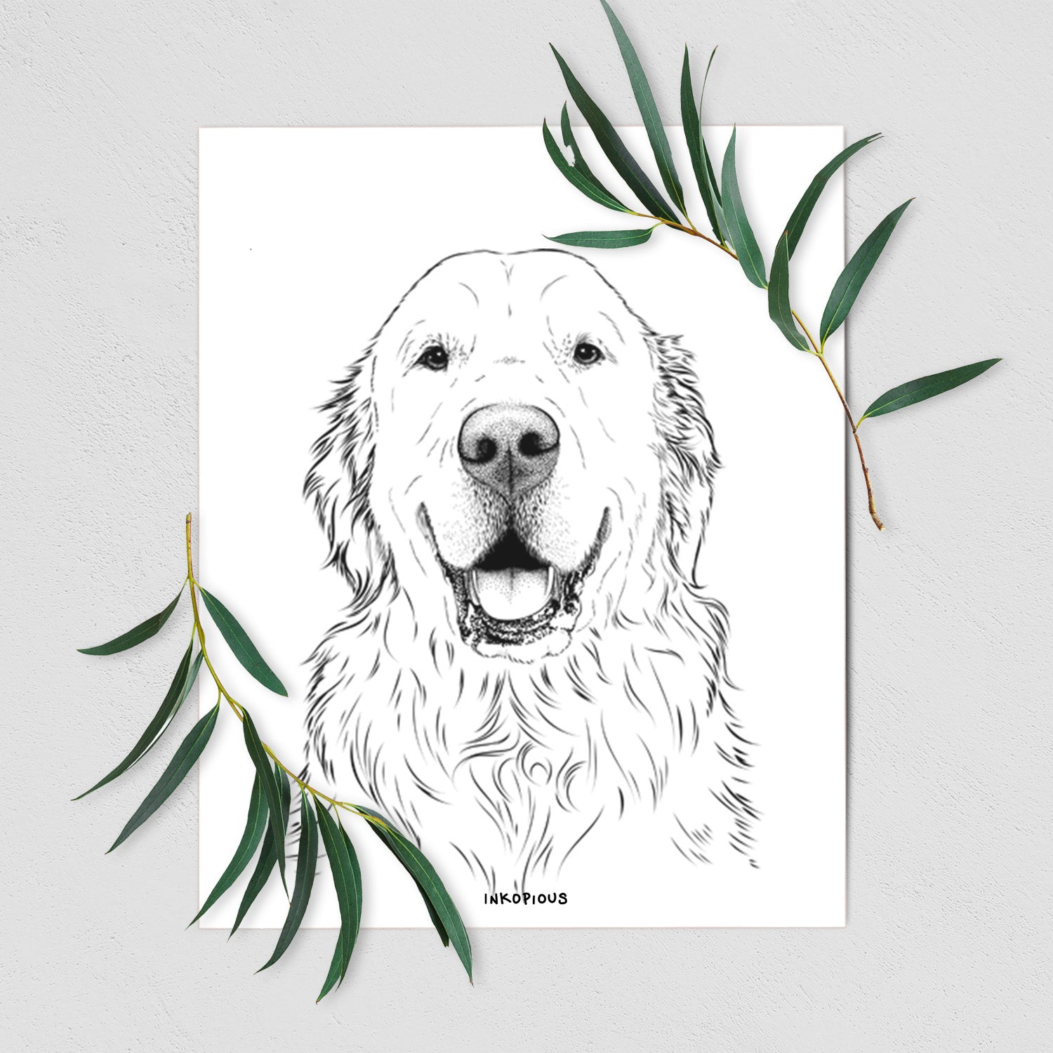 Maximus the Golden Retriever Art Print