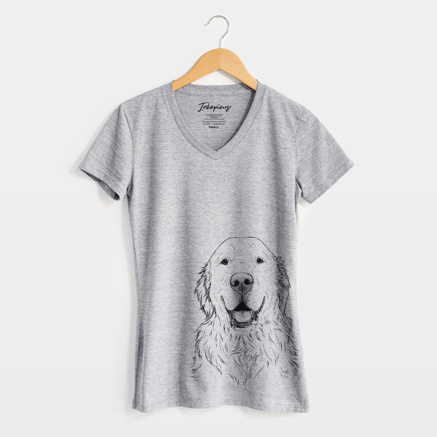 Bare Maximus the Golden Retriever - Women's V-neck Shirt