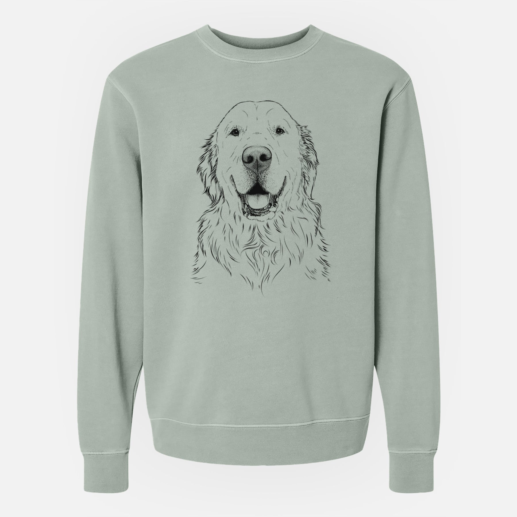 Bare Maximus the Golden Retriever - Unisex Pigment Dyed Crew Sweatshirt