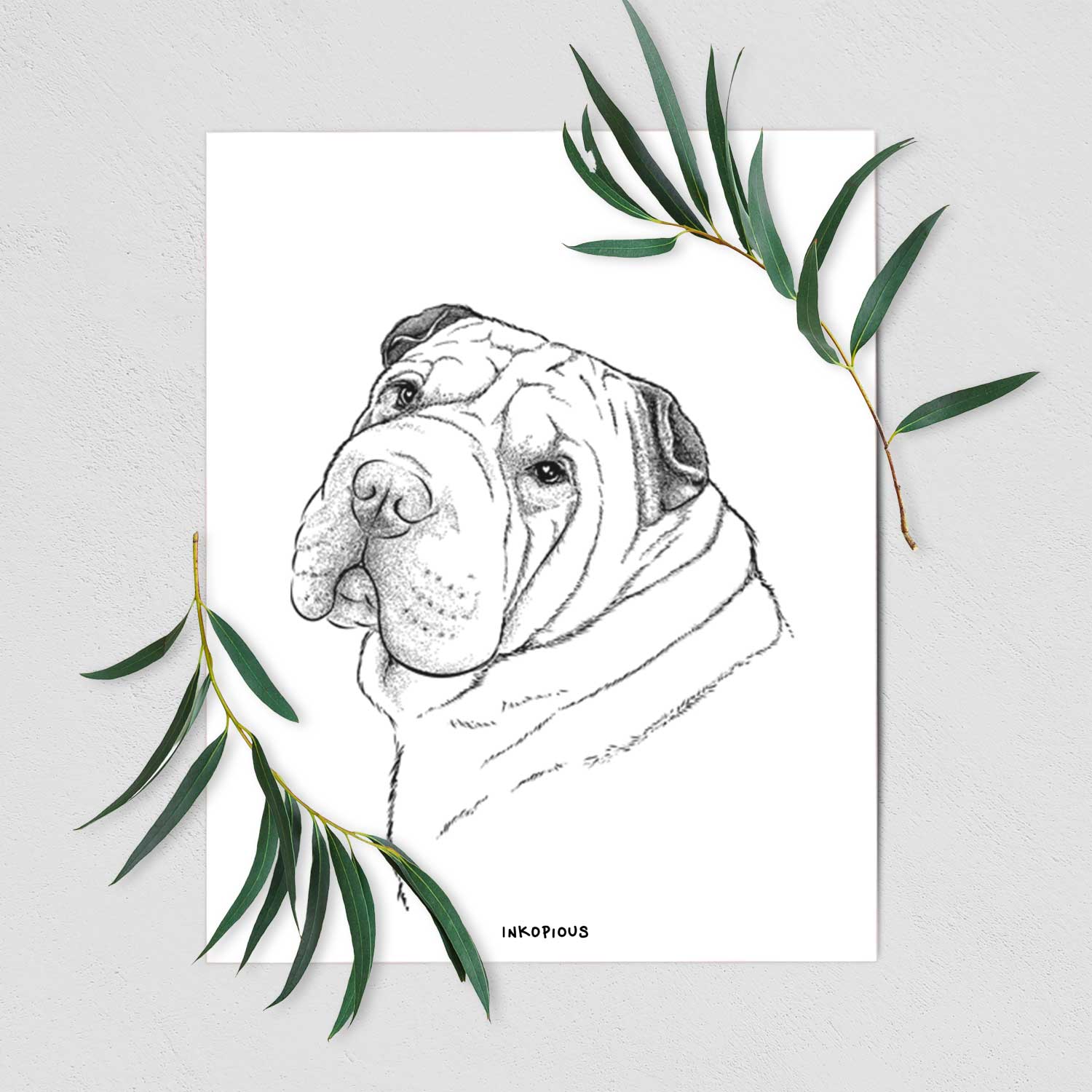 Maximus the Shar Pei Art Print