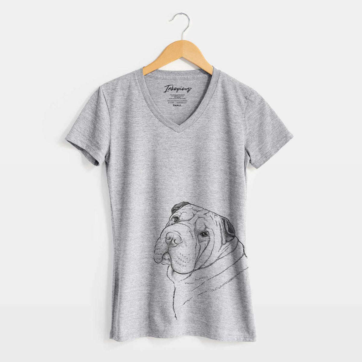 Bare Maximus the Shar Pei - Women's V-neck Shirt