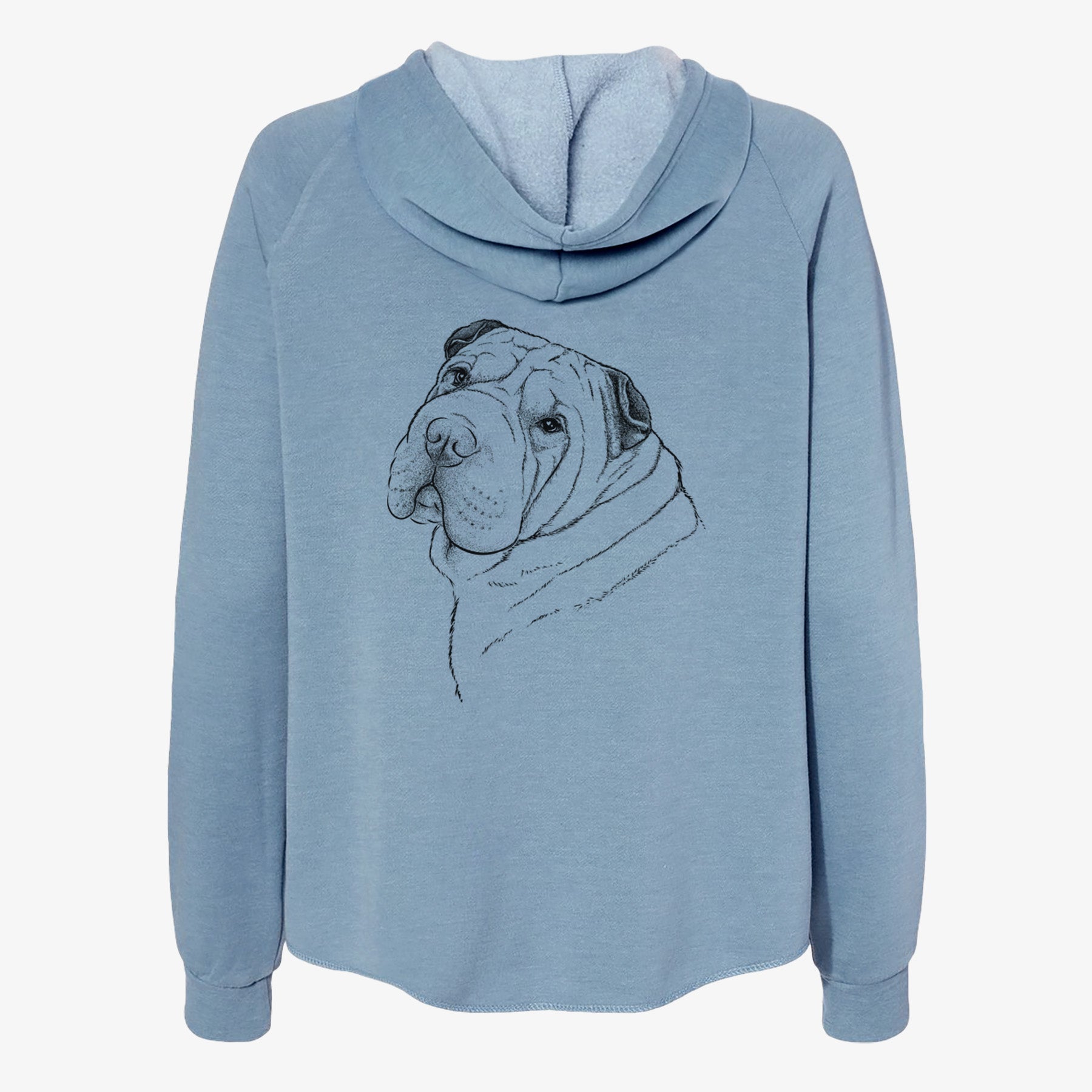 Maximus the Shar Pei - Women's Cali Wave Zip-Up Sweatshirt