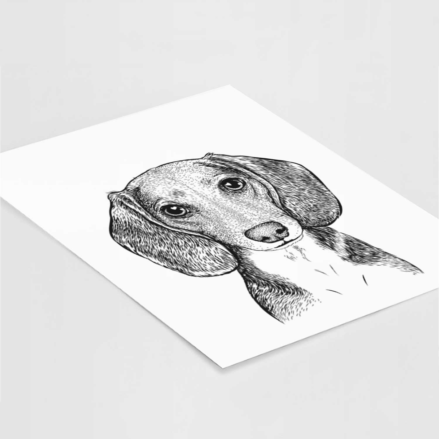 Mayor Andy the Beagle Art Print