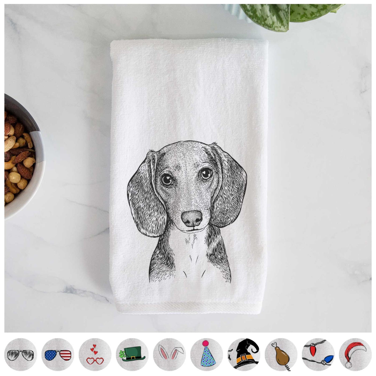 Mayor Andy the Beagle Decorative Hand Towel