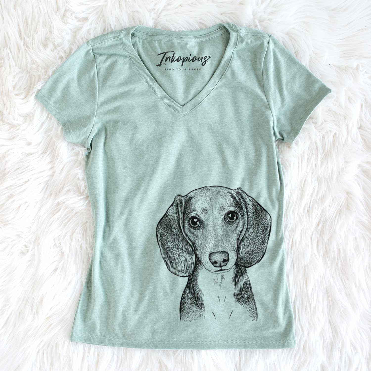 Bare Mayor Andy the Beagle - Women's V-neck Shirt