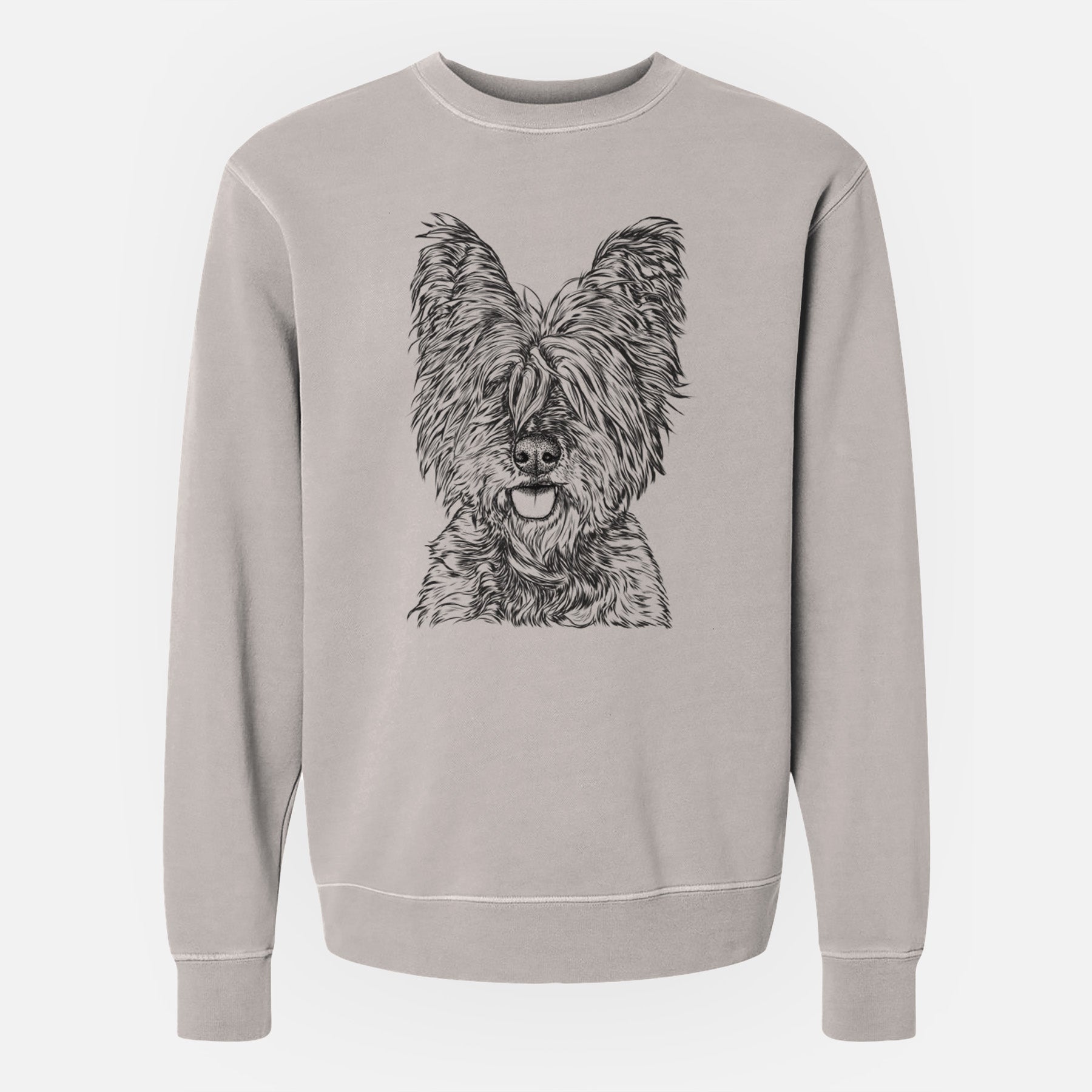 Bare McDuff the Cairn Terrier - Unisex Pigment Dyed Crew Sweatshirt