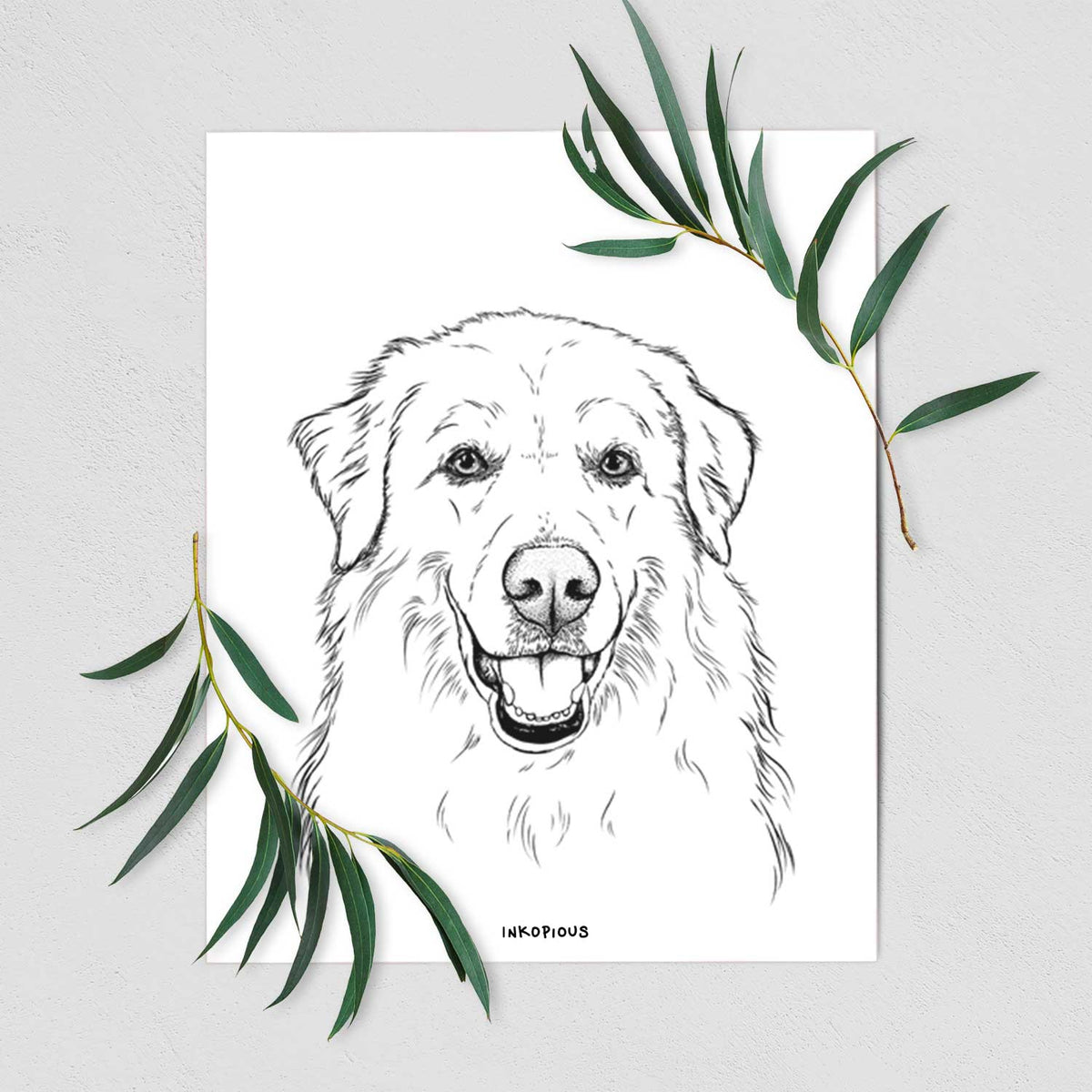 Meg the Great Pyrenees Art Print