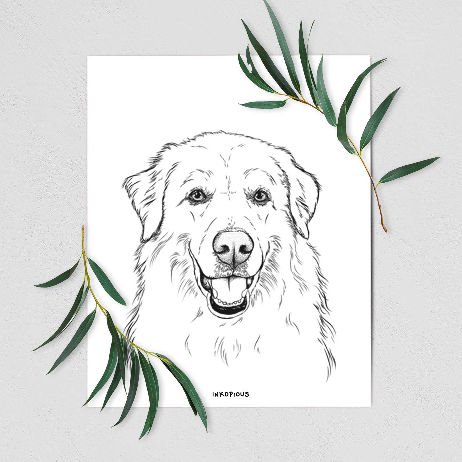 Meg the Great Pyrenees Art Print