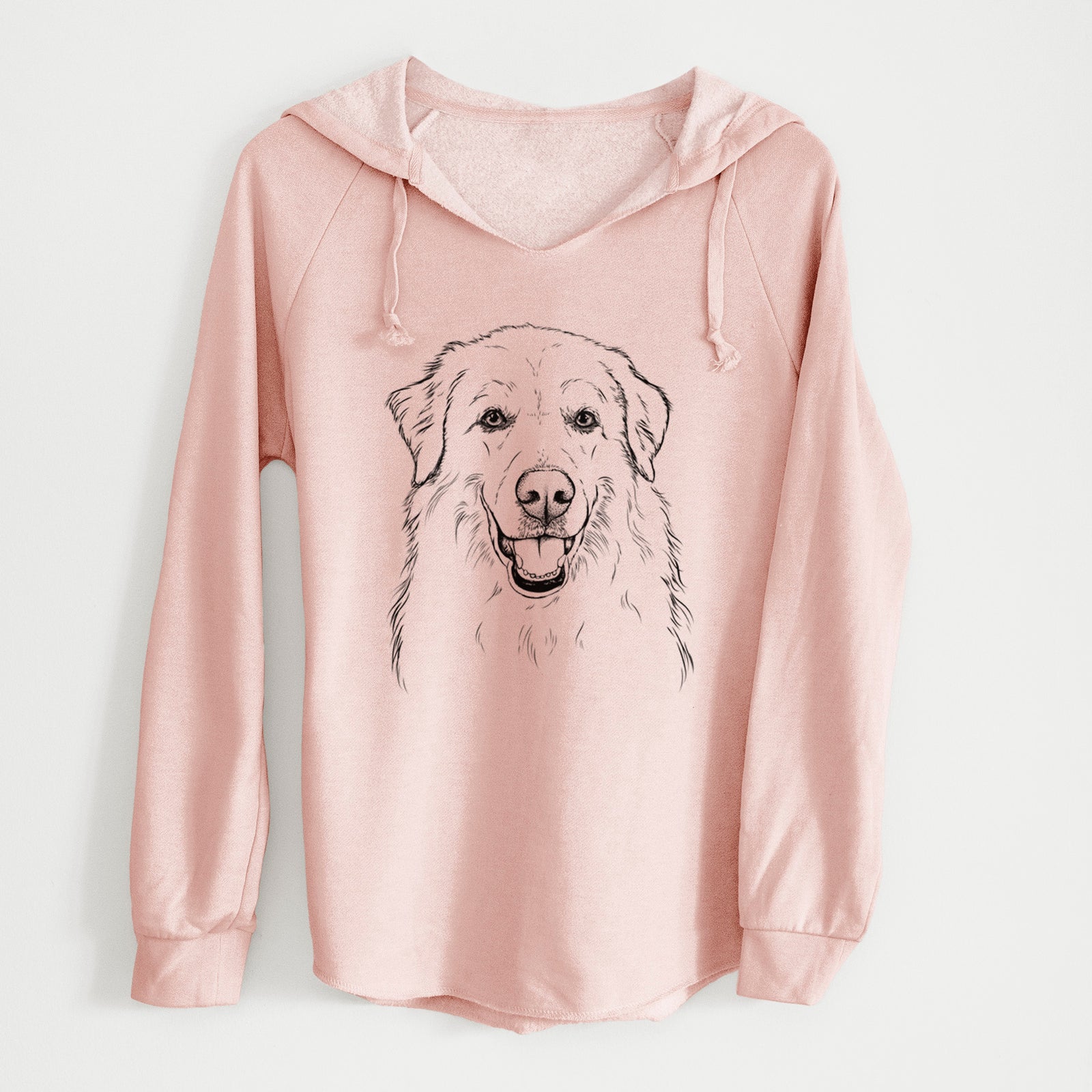 Bare Meg the Great Pyrenees - Cali Wave Hooded Sweatshirt