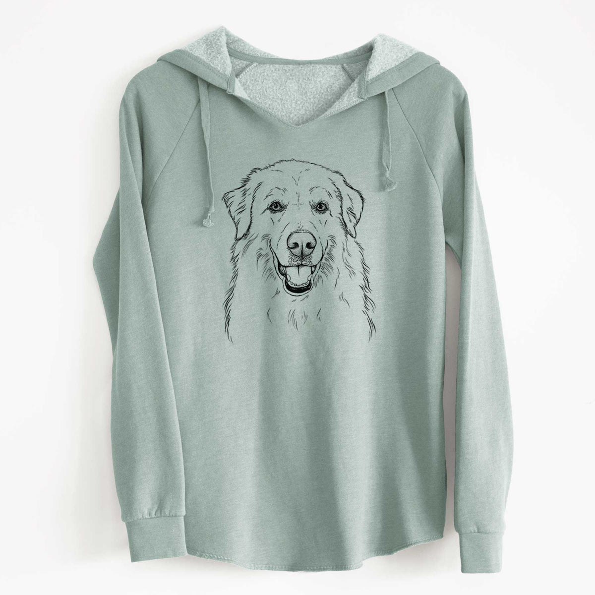 Bare Meg the Great Pyrenees - Cali Wave Hooded Sweatshirt