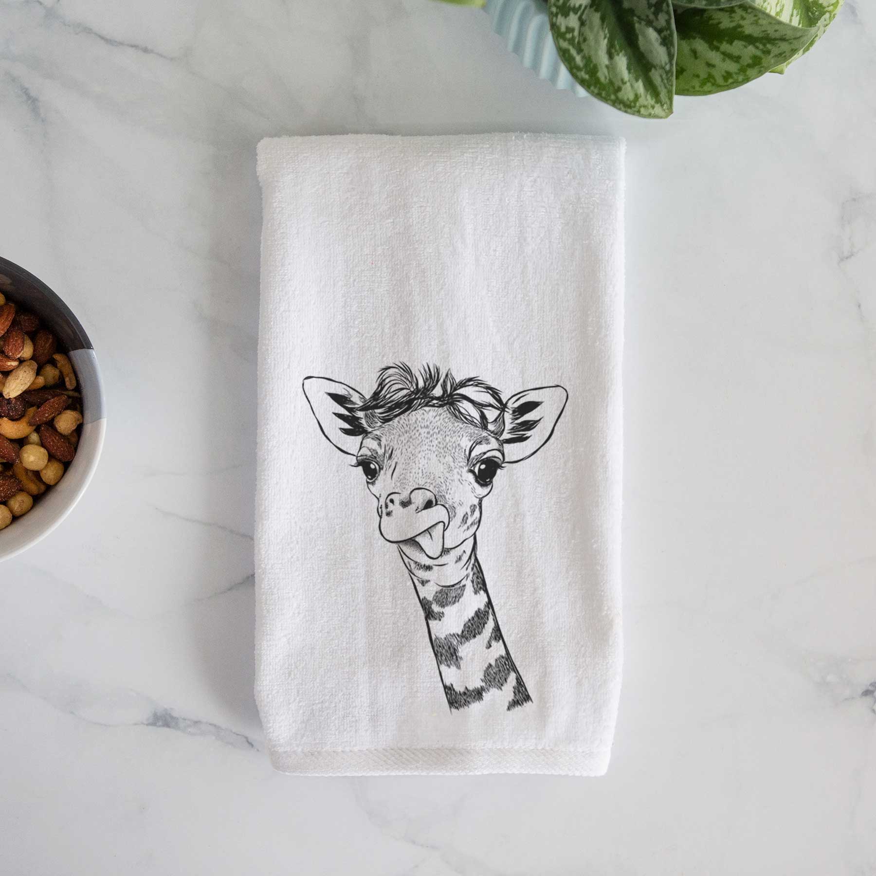 Mel the Baby Giraffe Decorative Hand Towel