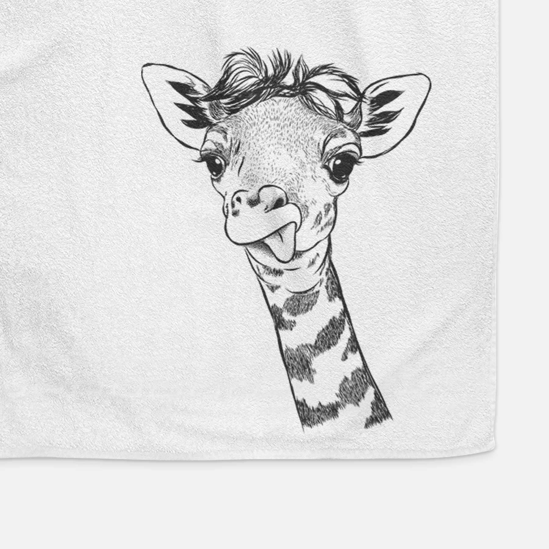 Mel the Baby Giraffe Decorative Hand Towel