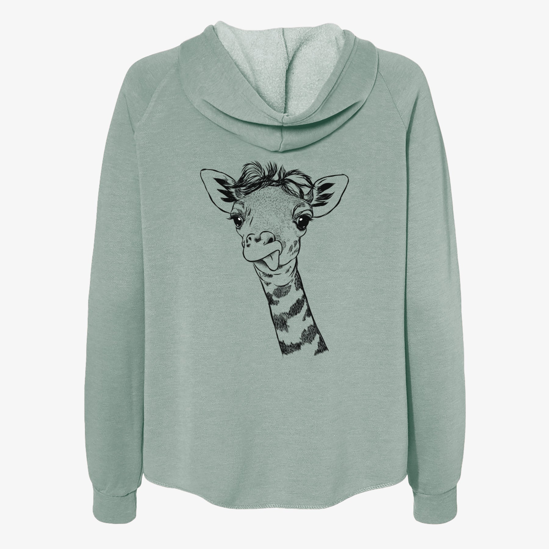 Mel the Baby Giraffe - Women's Cali Wave Zip-Up Sweatshirt