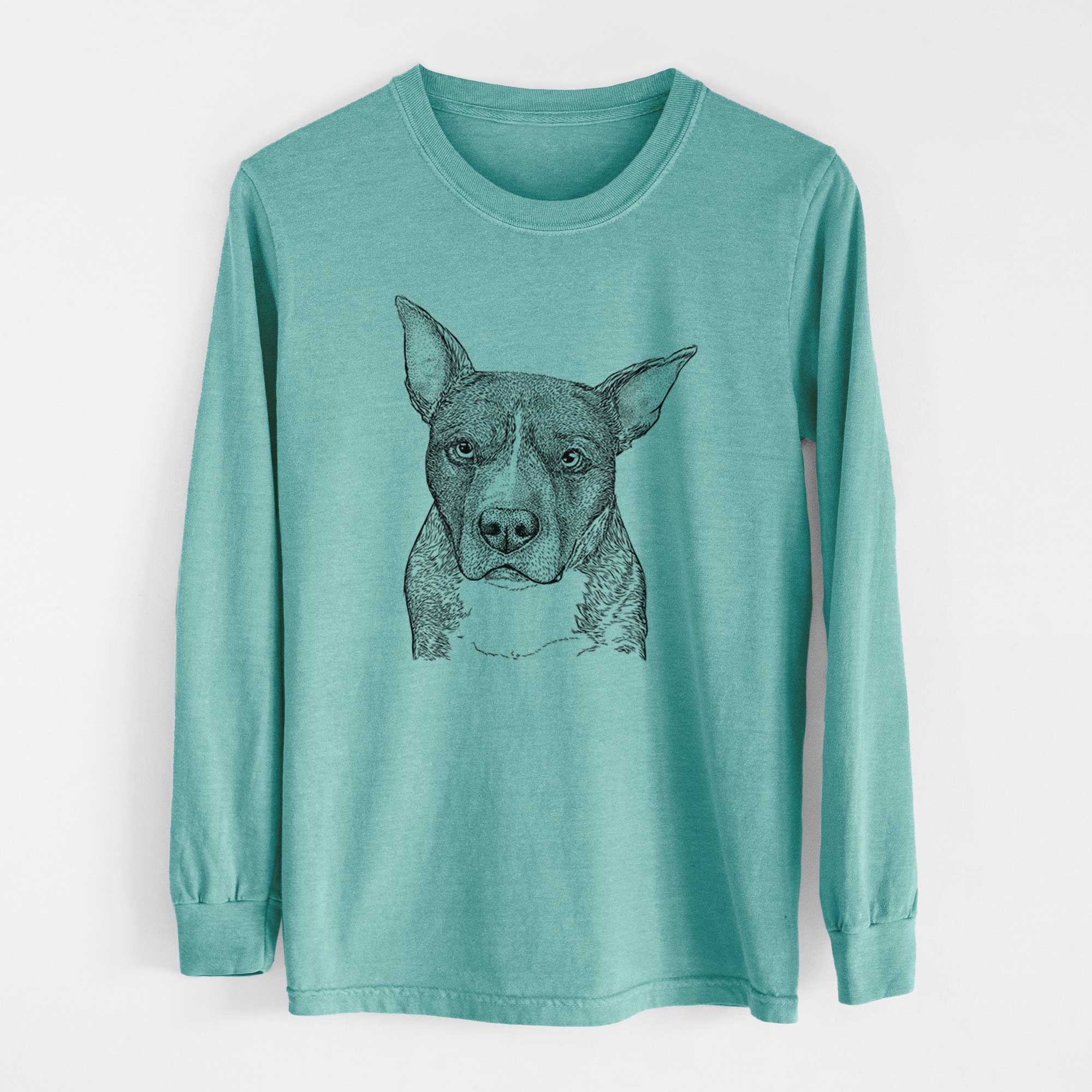 Bare Mercy the Pitbull - Heavyweight 100% Cotton Long Sleeve