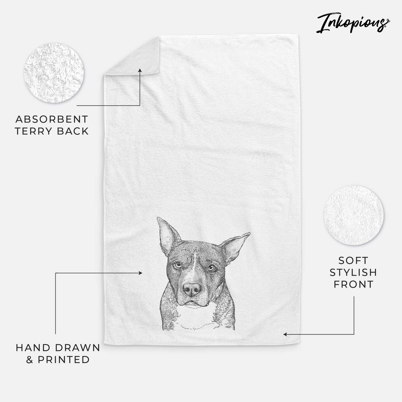 Mercy the Pitbull Decorative Hand Towel