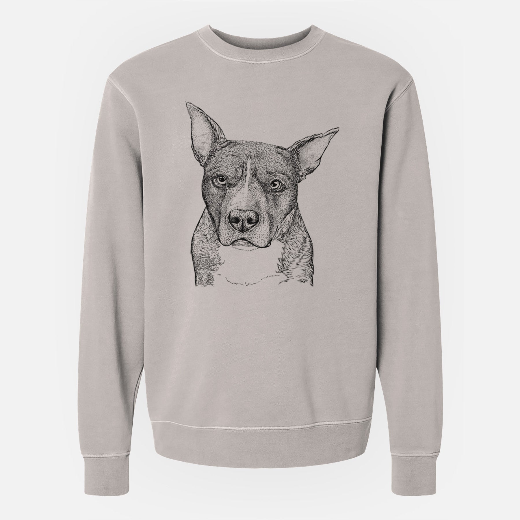 Bare Mercy the Pitbull - Unisex Pigment Dyed Crew Sweatshirt