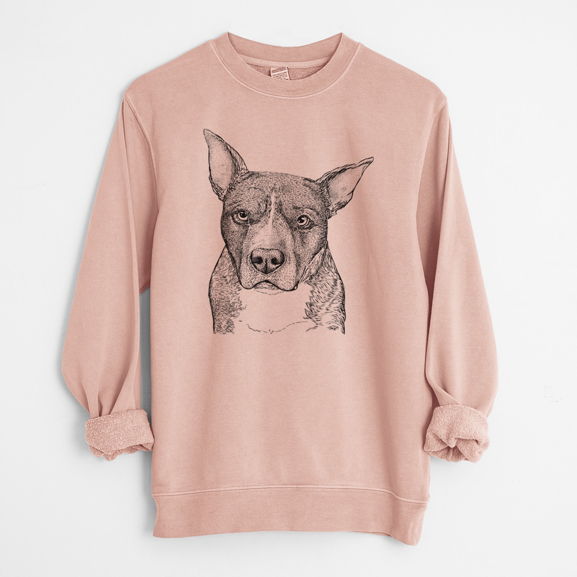 Bare Mercy the Pitbull - Unisex Pigment Dyed Crew Sweatshirt