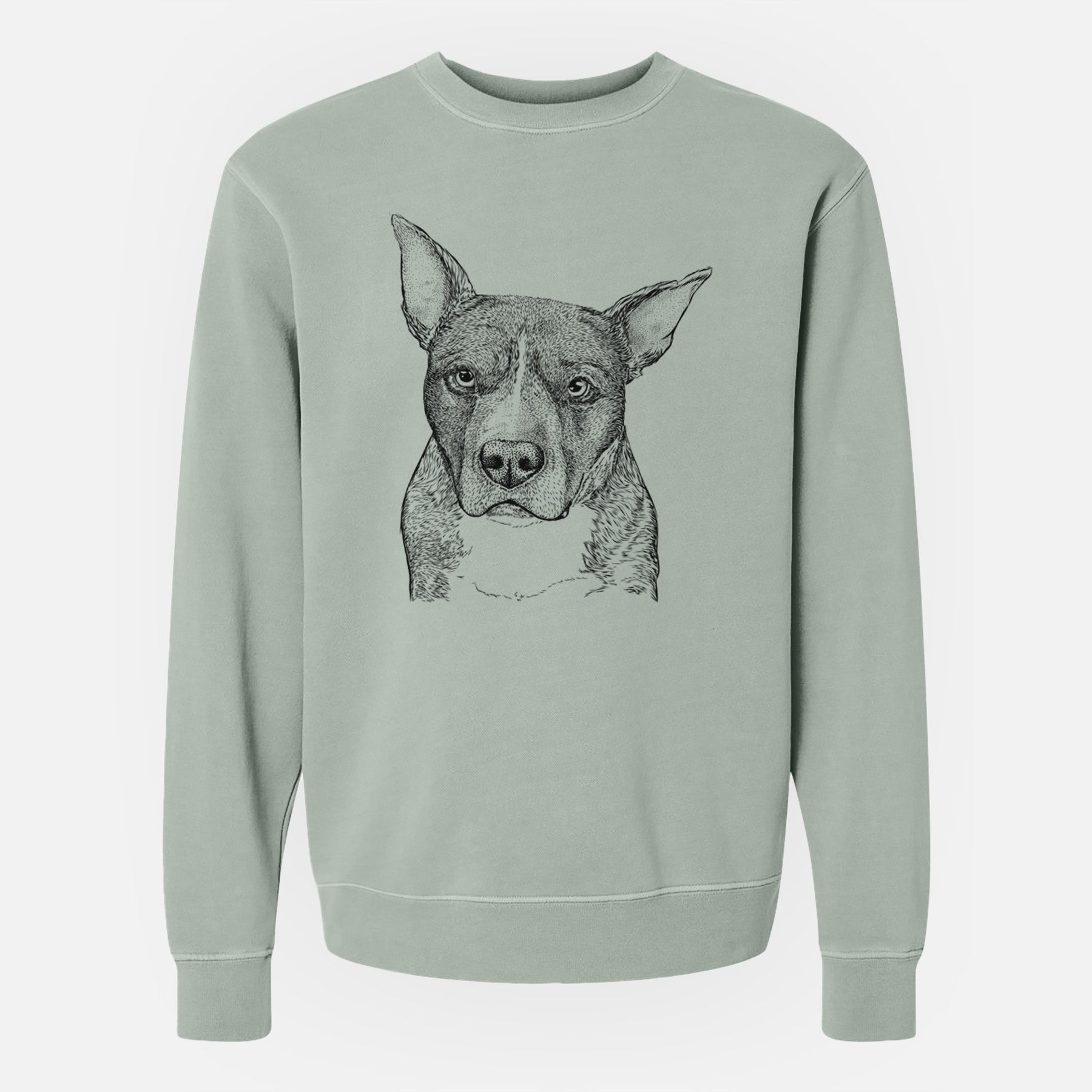 Bare Mercy the Pitbull - Unisex Pigment Dyed Crew Sweatshirt