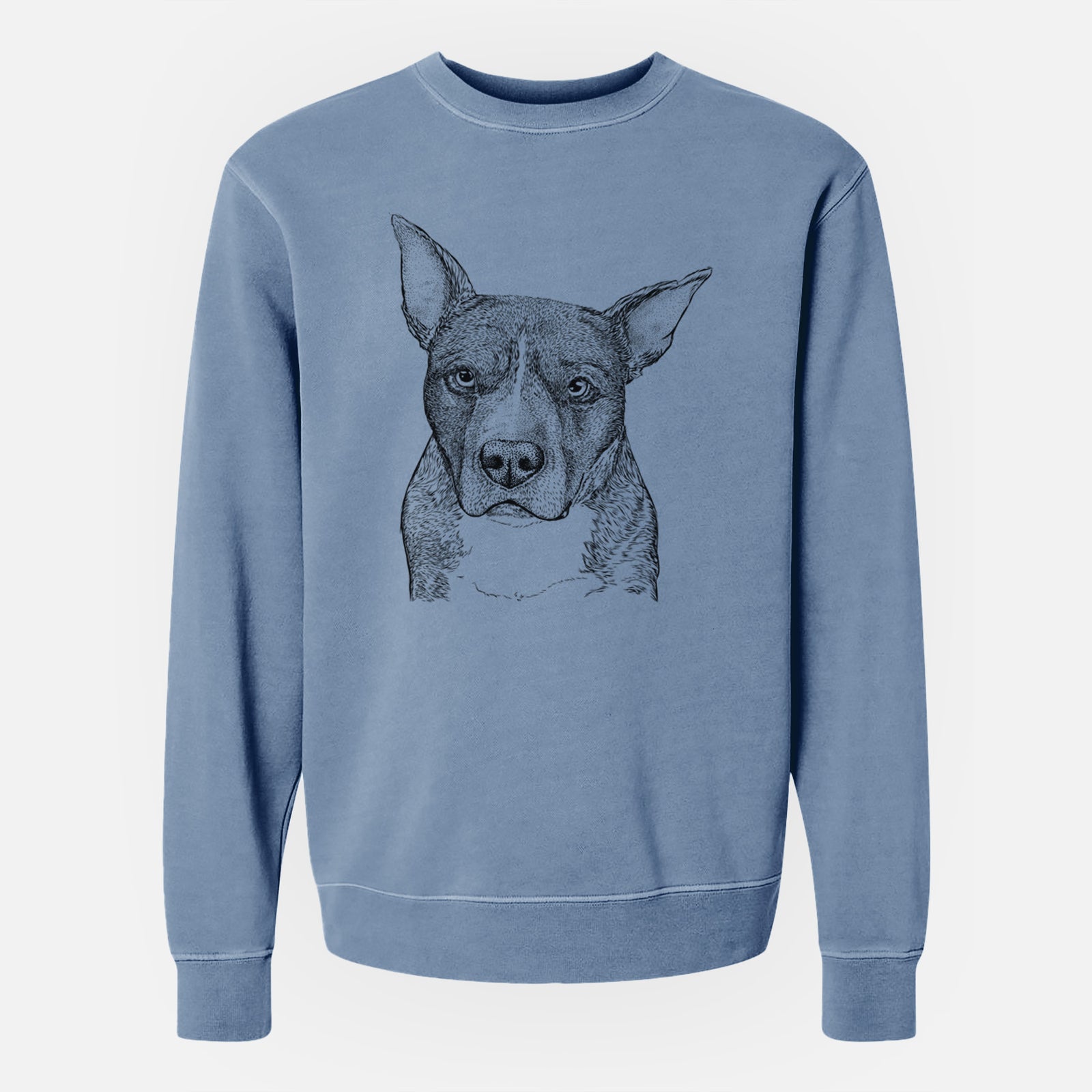 Bare Mercy the Pitbull - Unisex Pigment Dyed Crew Sweatshirt