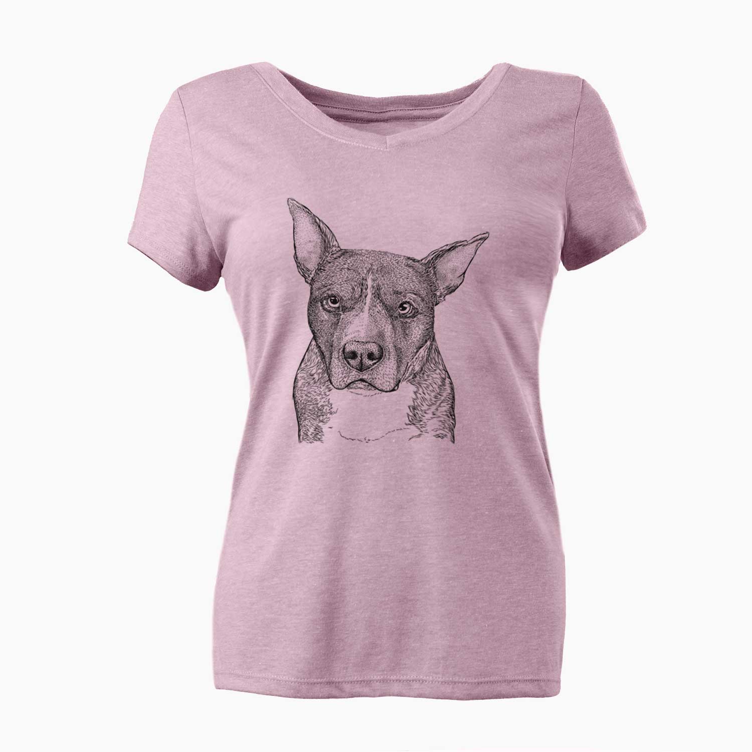 Bare Mercy the Pitbull - Women's V-neck Shirt